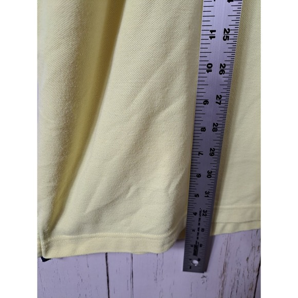 Croft Barrow Size XL Tall Womens Button Up Yellow Short Sleeve Polo Top - Picture 5 of 7